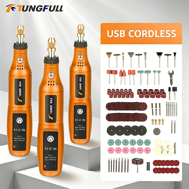 Power Tools On Sale - TUNGFULL Mini Electric Grinder Wireless Rechargeable