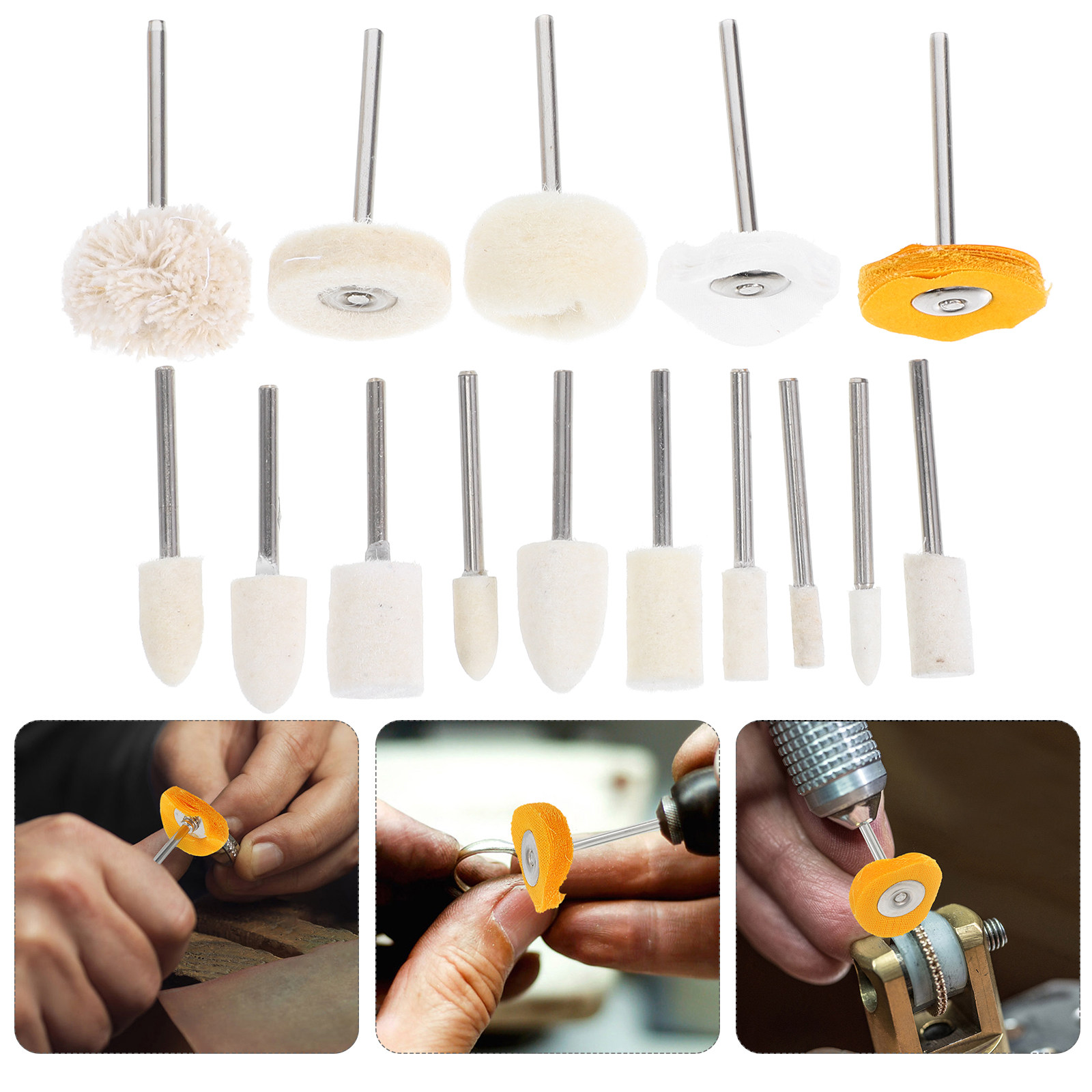 Rotary Tool Kit - 50Pcs Mini T-Shaped Polishing Buffing Wheels