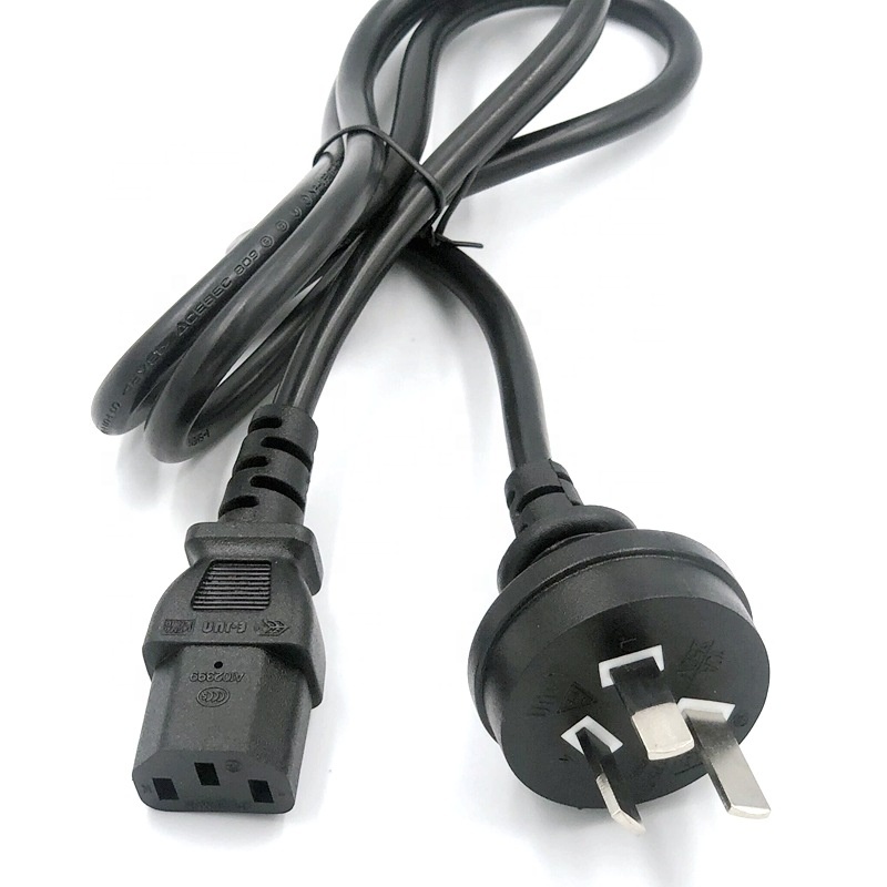 Power Tools Australia - 2pcs 1m Black 3 Prong AS3112