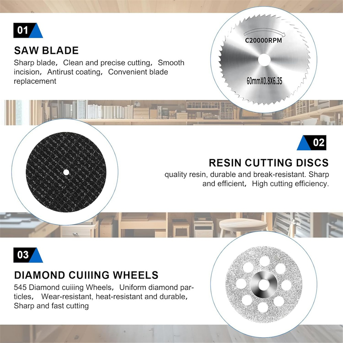 Rotary Tool Kit - AA98 45Pcs Cutting Wheel Kit for