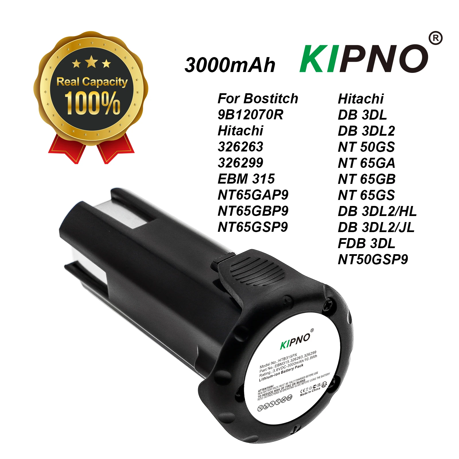 Power Tools Hitachi - KIPNO 3000mAh Li-ion Replacement Batteries for