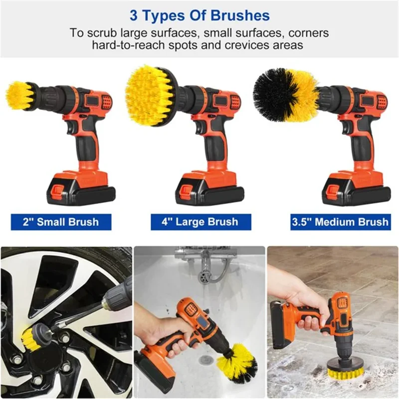 Power Tools On Sale - 3 Pcs/Set Power Drill Brush Set