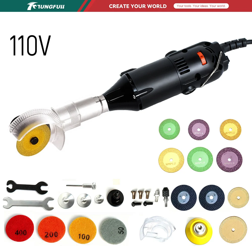 Power Tools Diy - TUNGFULL 110V Mini Angle Grinder Electric