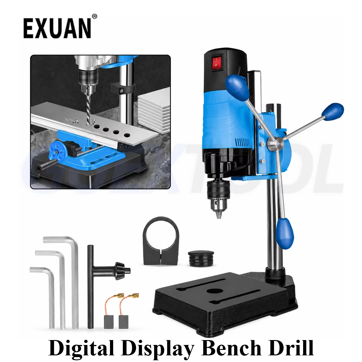 Power Tools Diy - Digital Display Bench Drill Tool 1200W