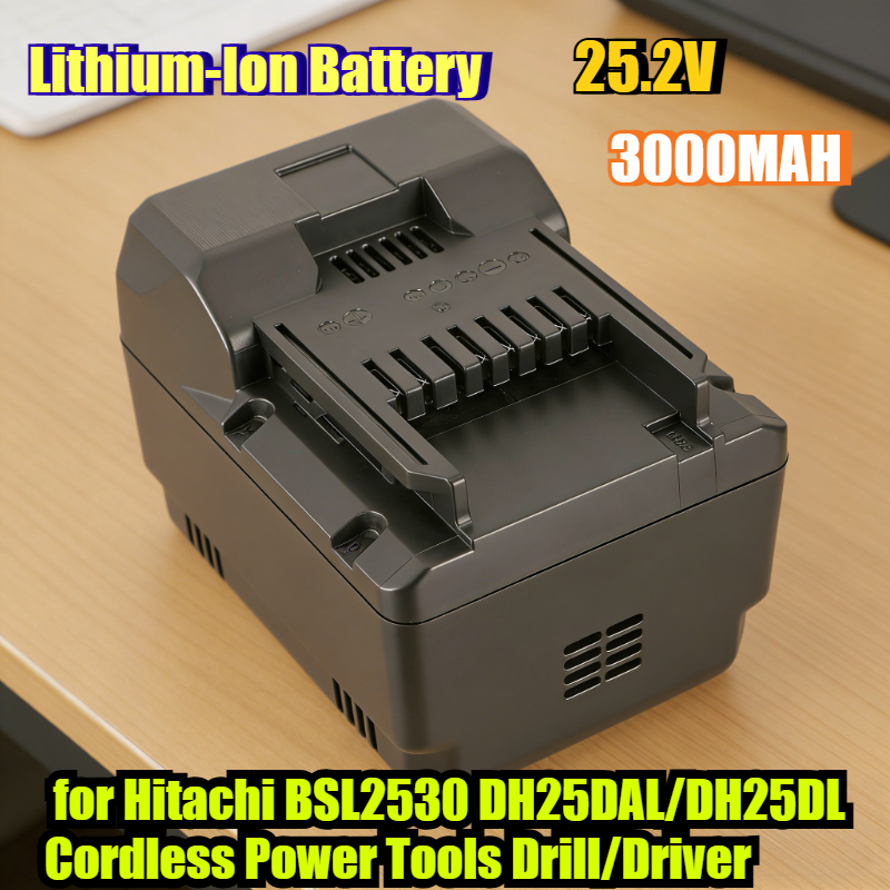 Power Tools Hitachi - 3000mAh 25.2V Lithium-Ion Battery Replacement for