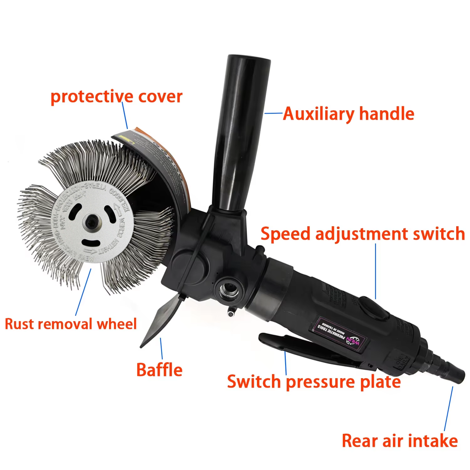Pneumatic Bristle Blaster Kit  - Power Tools In Automotive recension och pris
