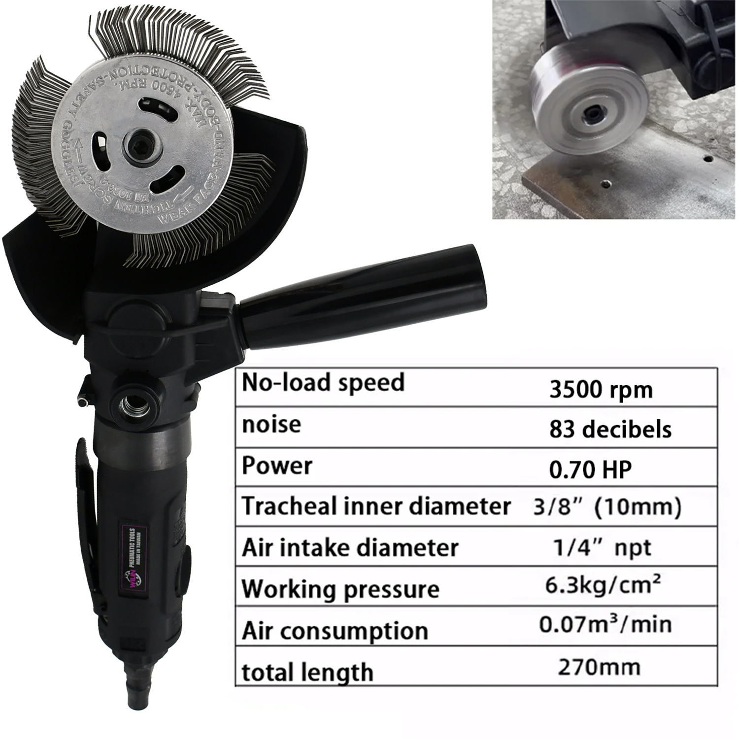 Pneumatic Bristle Blaster Kit  - Power Tools In Automotive recension och pris
