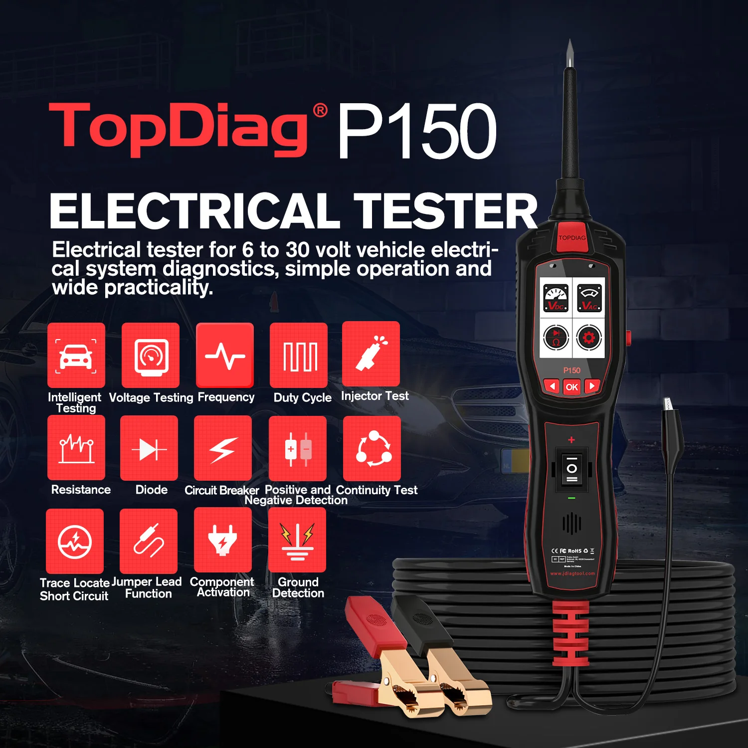 VESSTEK-TopDiag P150 Car Circu - Power Tools In Automotive recension och pris