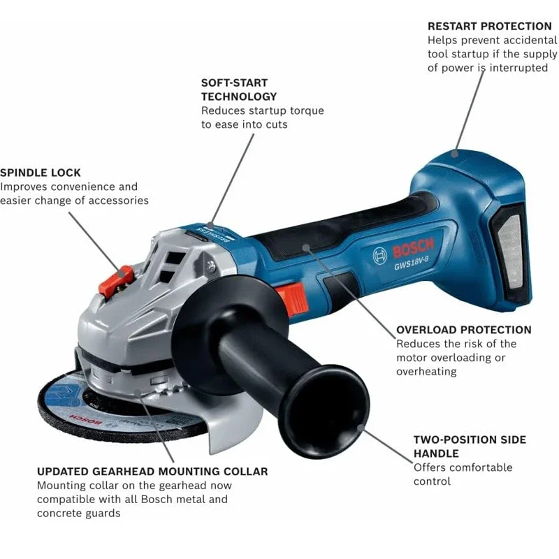 BOSCH GWS 18V-8 Cordless Angle - Power Tools Grinder recension och pris