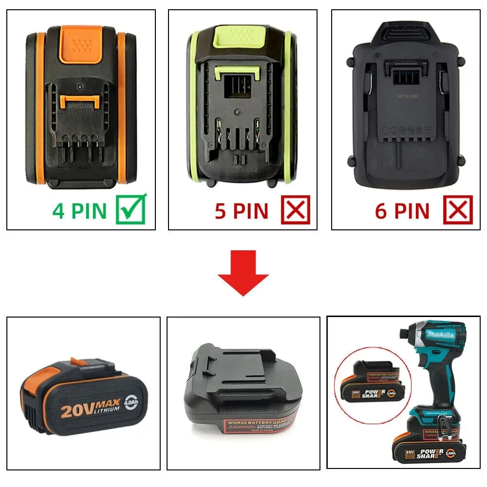 Converter Battery Adapter For  - Power Tools Orange recension och pris