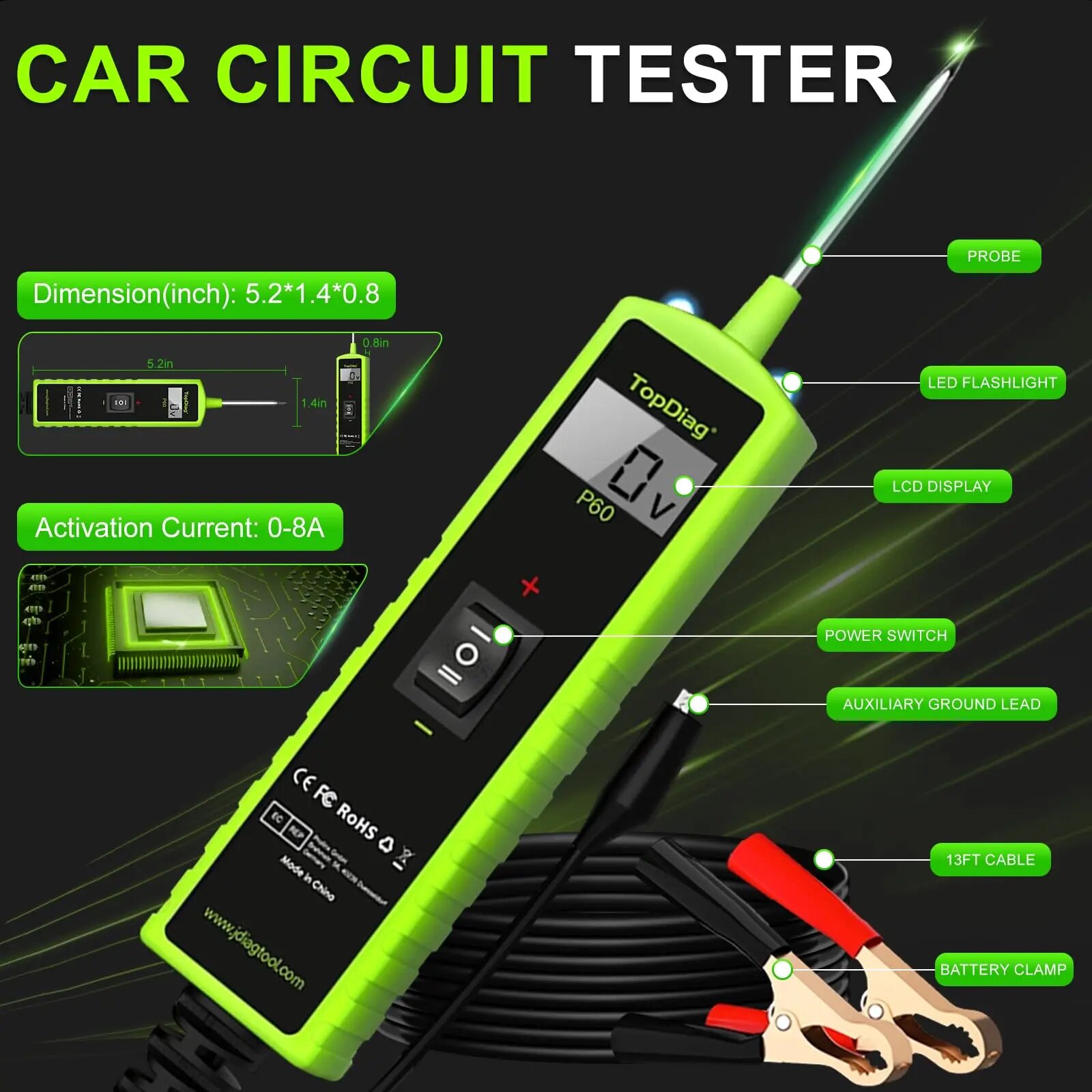 Jdiag P60 Automotive Power Cir - Power Tools In Automotive recension och pris