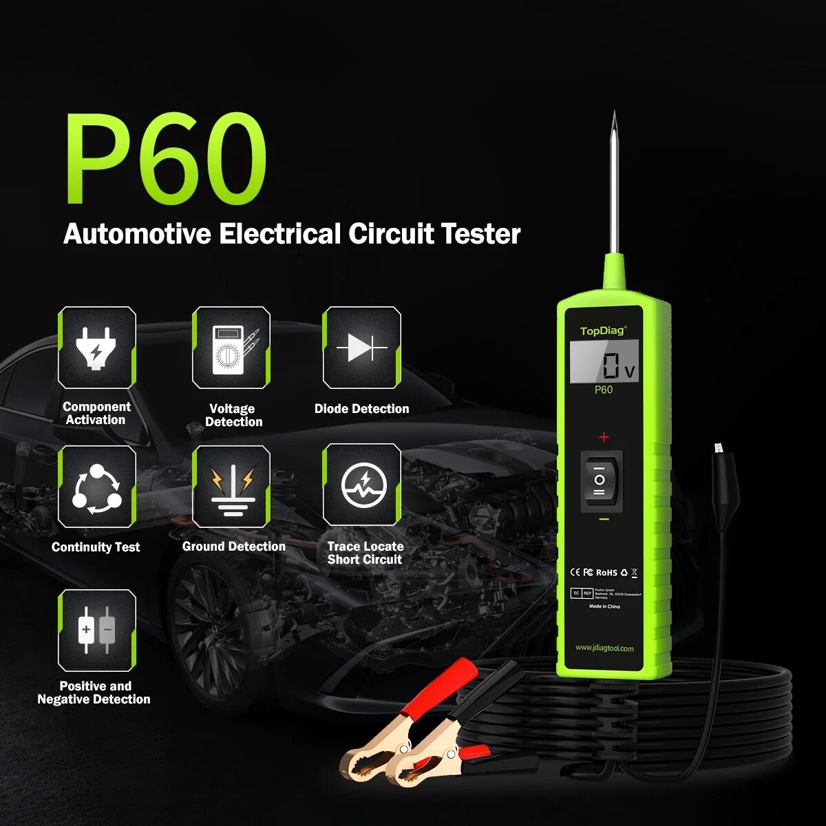 Jdiag P60 Automotive Power Cir - Power Tools In Automotive recension och pris