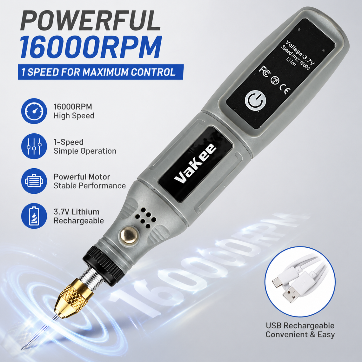 Vakee 16000RPM Rotary Tool, 3. - Power Tools Diy recension och pris