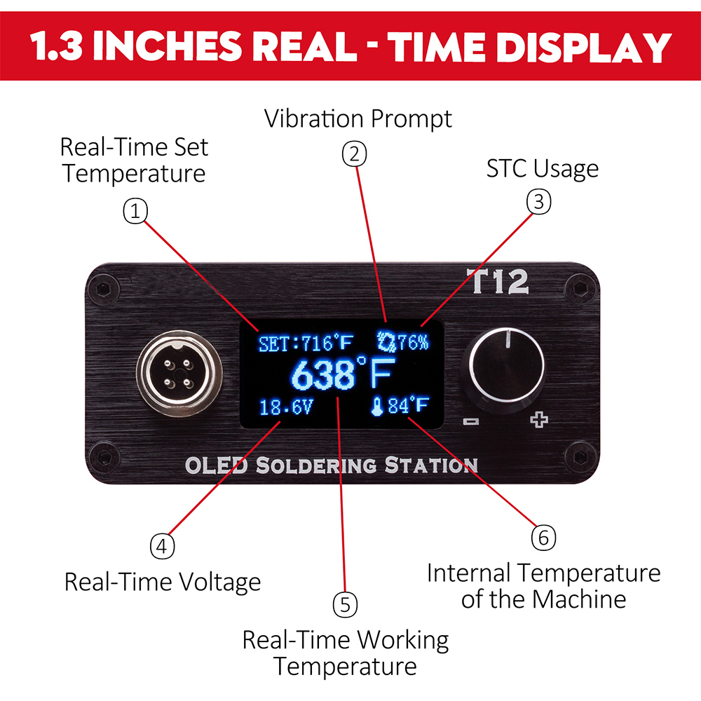 OLED T12 Soldering Iron Statio - Power Tools Hitachi recension och pris