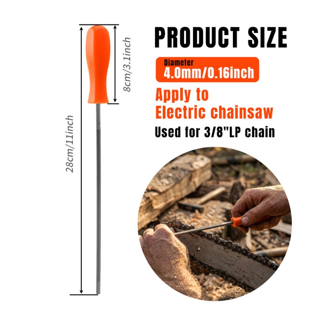 Hexagonal Chainsaw File 4.0mm  - Power Tools Orange recension och pris