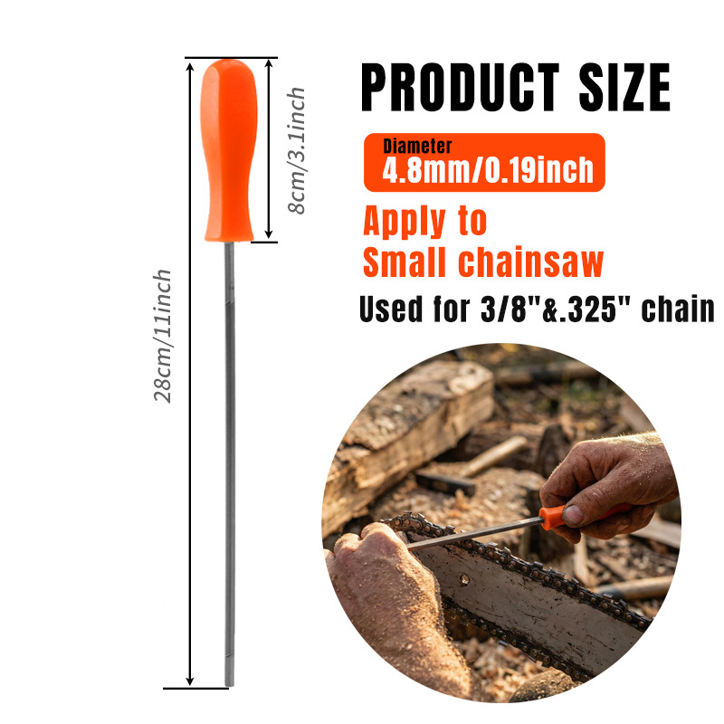 Hexagonal Chainsaw File 4.0mm  - Power Tools Orange recension och pris