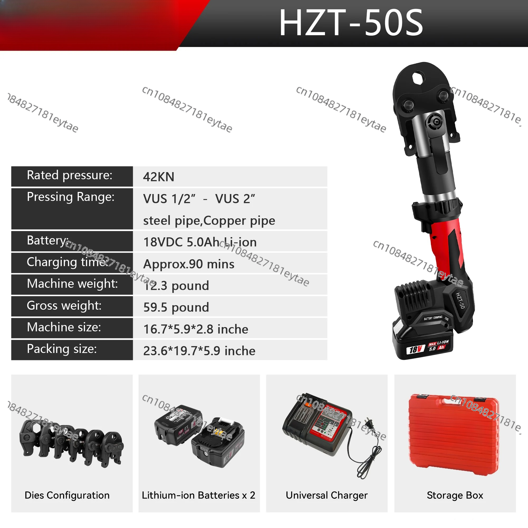 HZT-50 Rechargeable Battery Po - Power Tools Hydraulic recension och pris