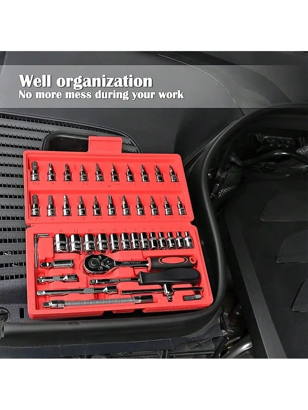 46 Piece 1/4 Inch Drive Socket - Rotary Tool Kit recension och pris