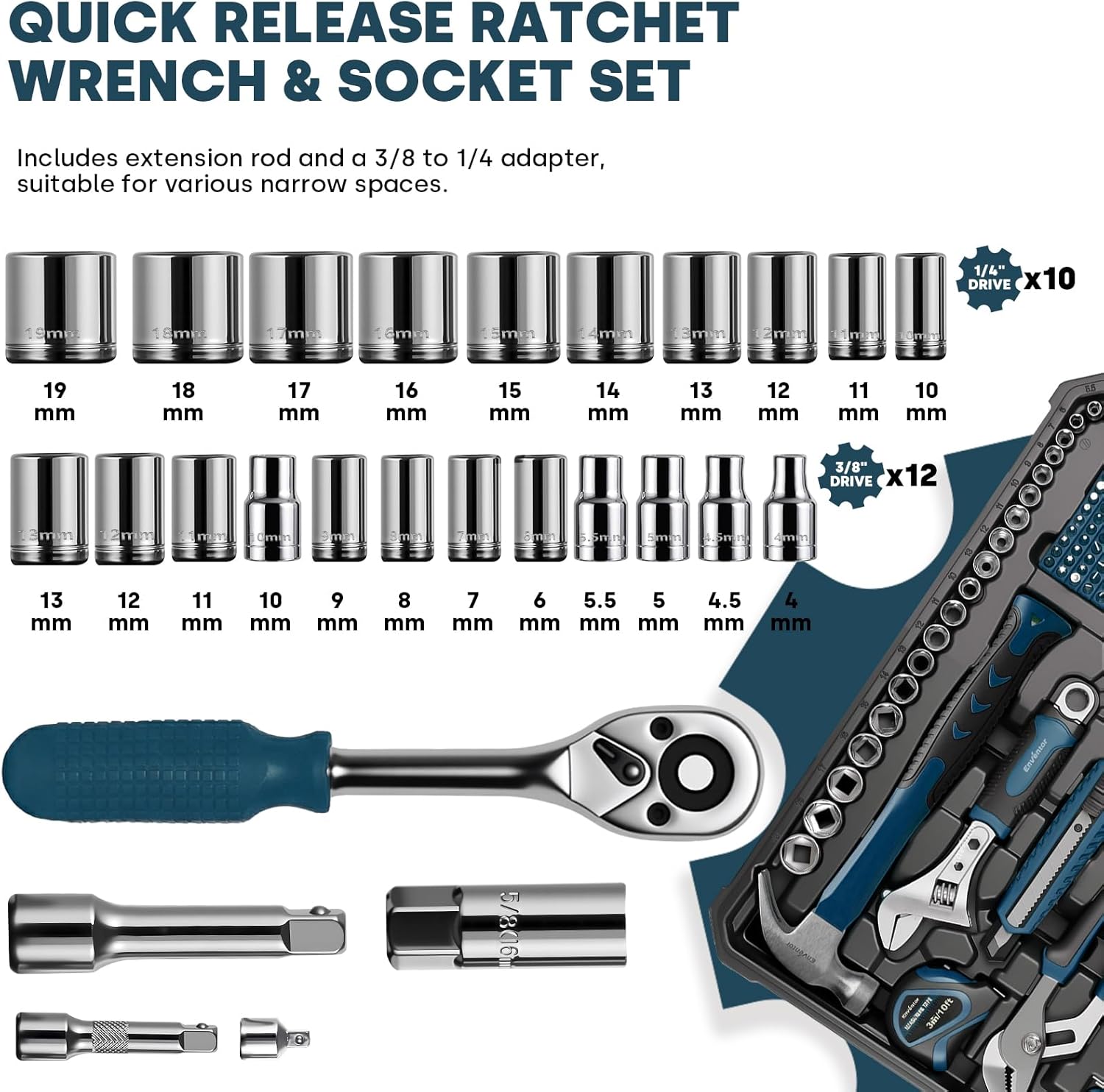 Enventor Tool Set, 220-Piece H - Power Tools Catalogue recension och pris