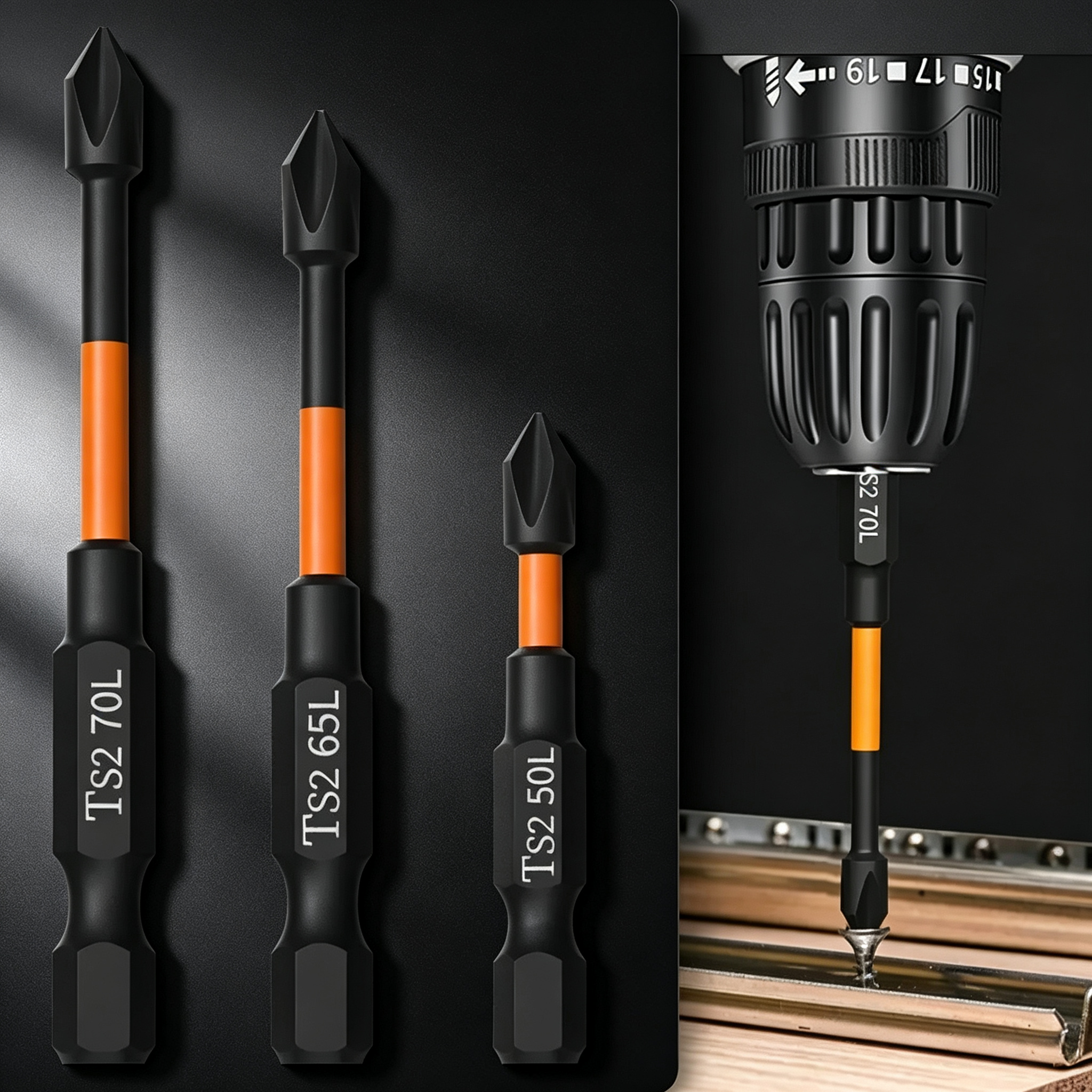 3PCS Orange S2 Steel Impact St - Power Tools Orange recension och pris