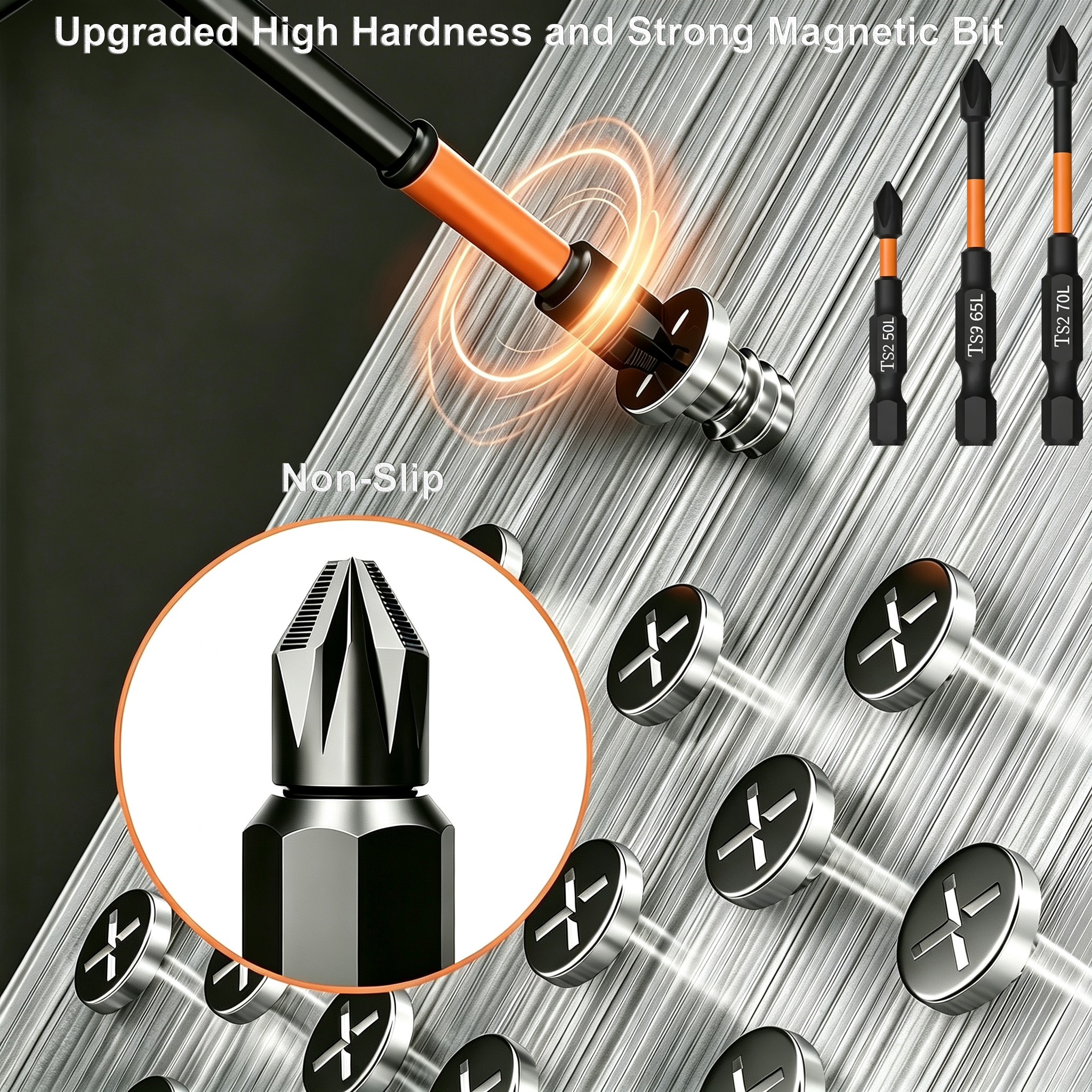 3PCS Orange S2 Steel Impact St - Power Tools Orange recension och pris